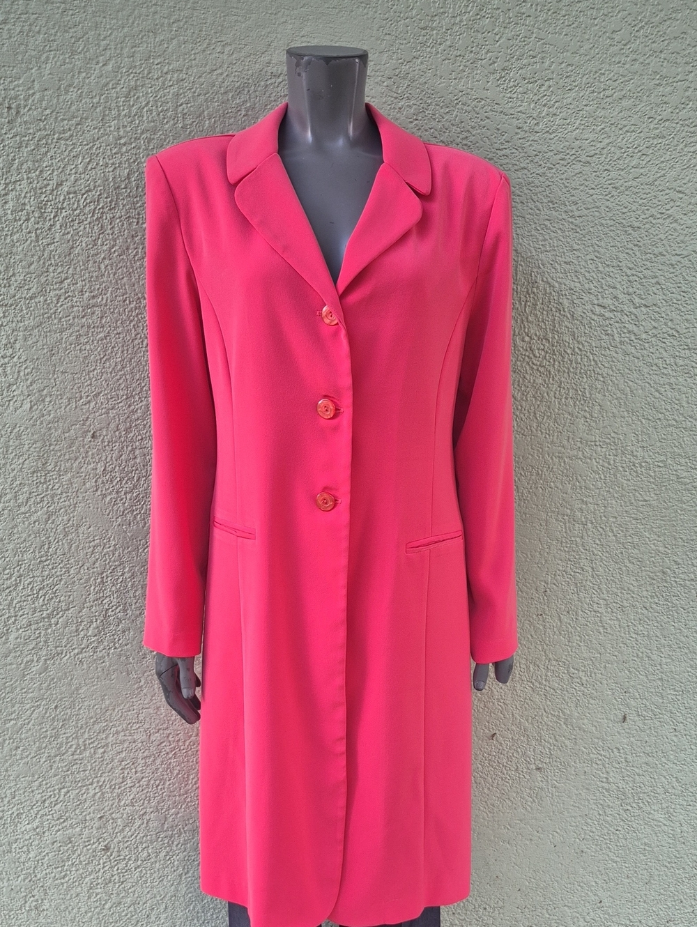 Jessica Howard (USA) Ladies Vintage Bright Coral-Pink (3) Button Suit Coat